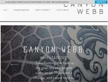 Tablet Screenshot of canyonwebb.com
